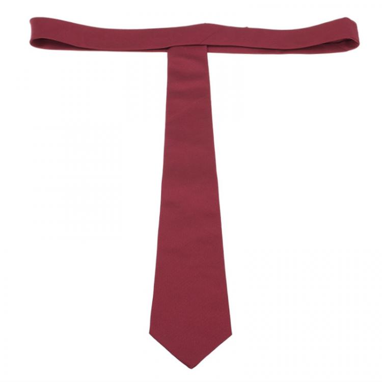 Pre Owned CH Carolina Herrera Red Silk Tie
