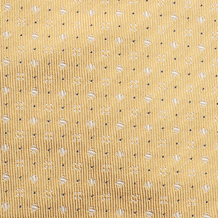 Pre Owned CH Carolina Herrera Yellow Printed Silk Tie
