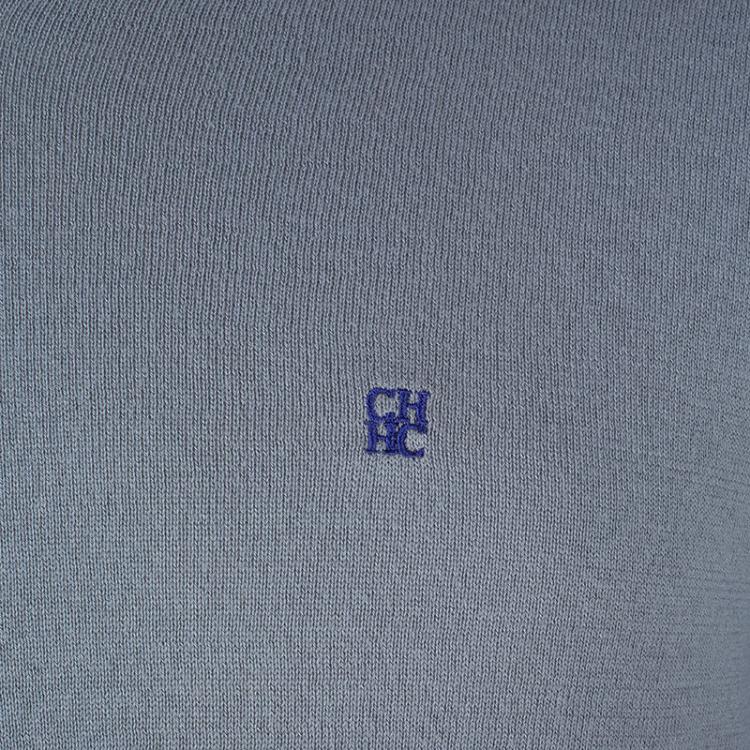 Pre Owned CH Carolina Herrera Men’s Gray Knit Pullover S