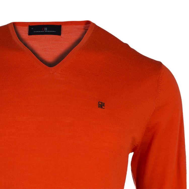 Pre Owned CH Carolina Herrera Men's Orange Sweater M