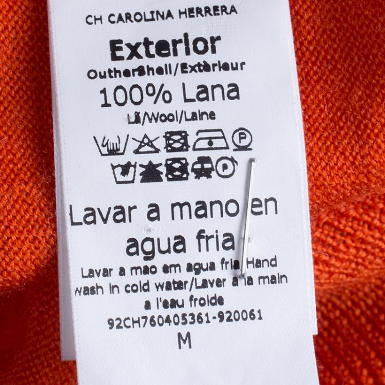 Pre Owned CH Carolina Herrera Men's Orange Sweater M