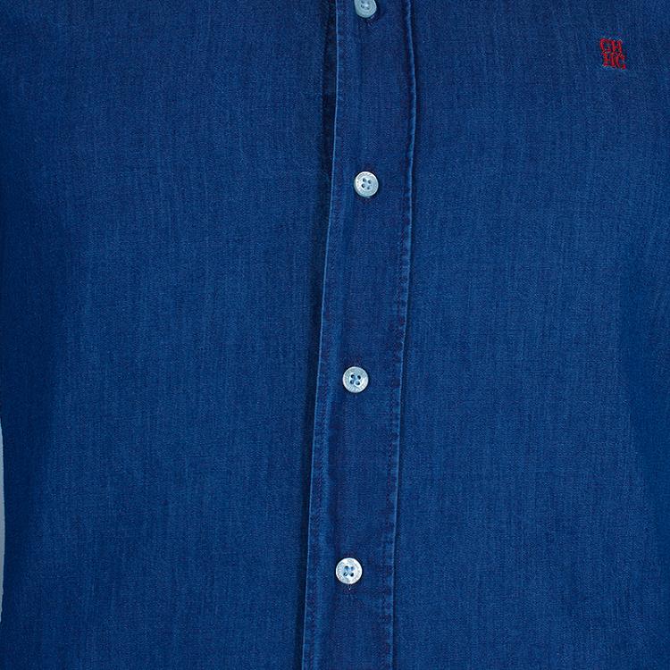 Pre Owned CH Carolina Herrera Men's Blue Denim Shirt S