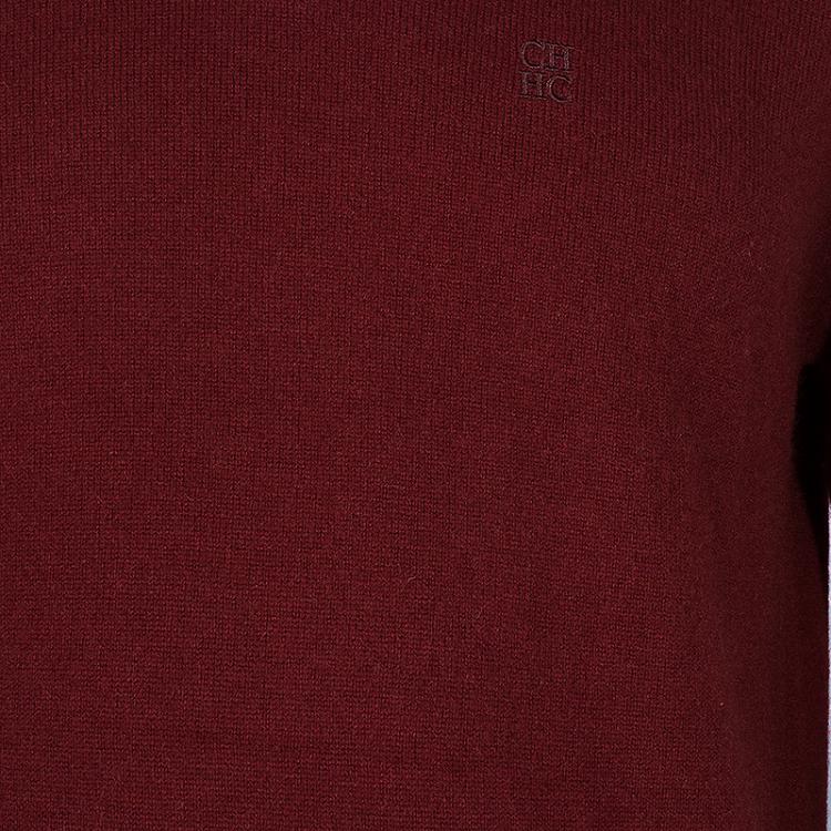 Pre Owned CH Carolina Herrera Men's Red Cashmere Pullover l