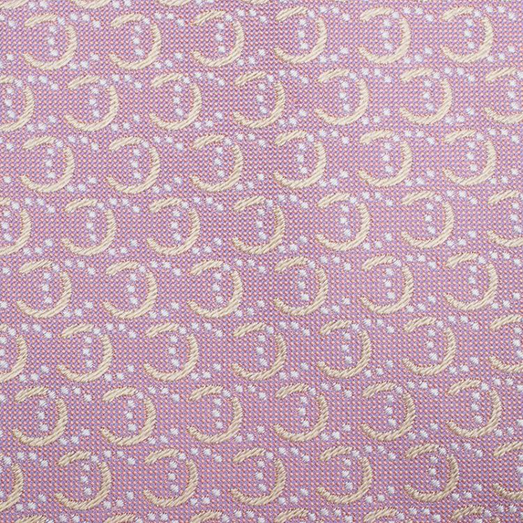 Pre Owned Chanel Purple CC Logo Silk Tie