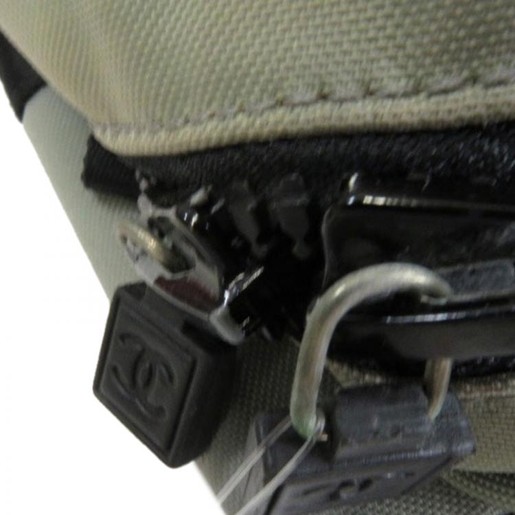 Pre Owned Chanel Bi Color Sport Nylon and Rubber Duffel Bag
