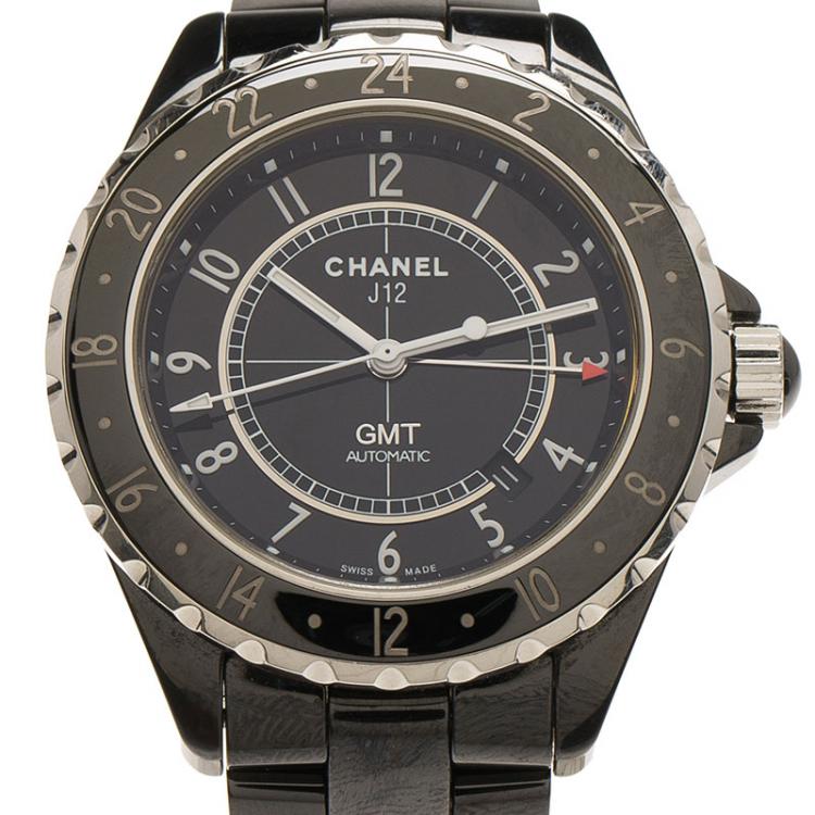 Pre Owned Chanel Black Ceramic J12 Men's Wristwatch