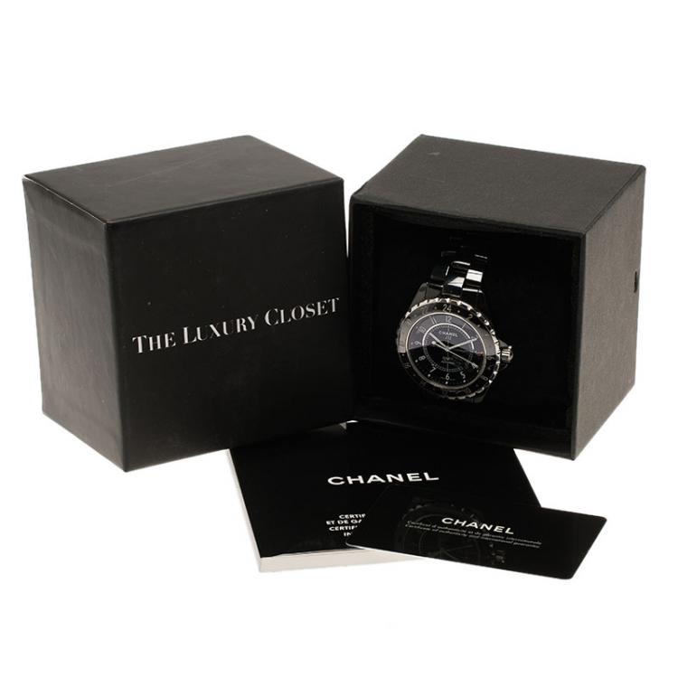 Pre Owned Chanel Black Ceramic J12 Men's Wristwatch