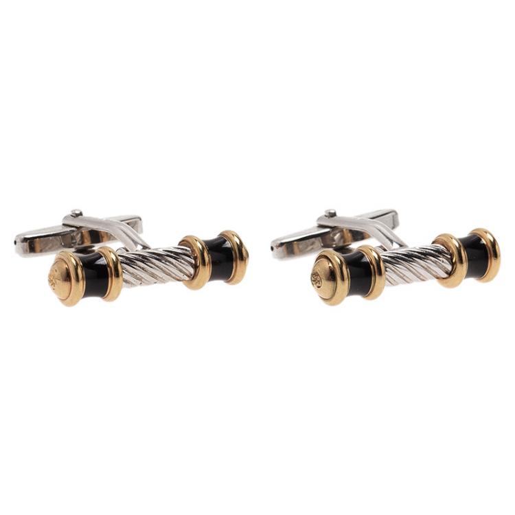 Pre Owned Charriol Silver PVD Men's Cufflinks
