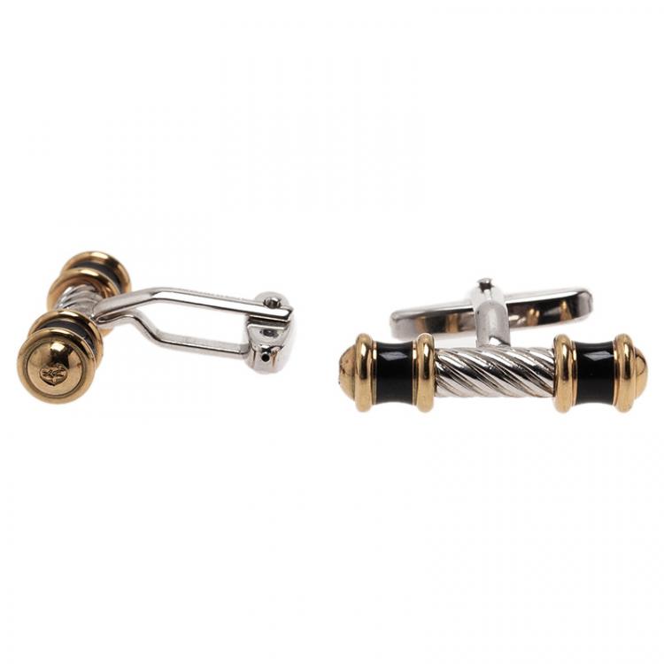 Pre Owned Charriol Silver PVD Men's Cufflinks