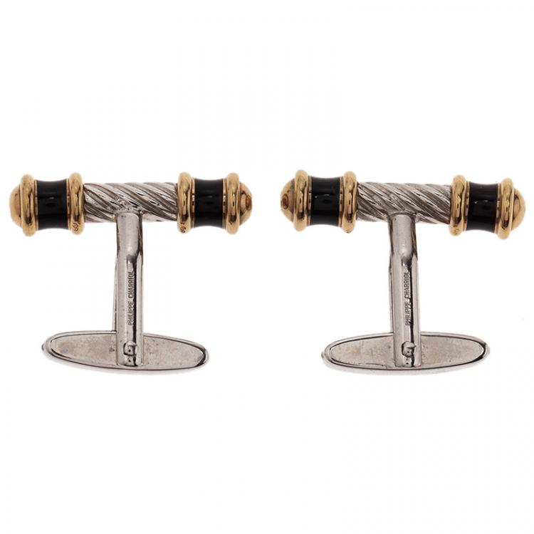 Pre Owned Charriol Silver PVD Men's Cufflinks
