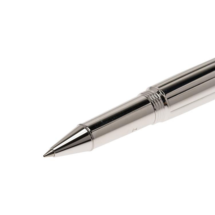 Pre Owned Chaumet Black Lacquer and Silver Rollerball