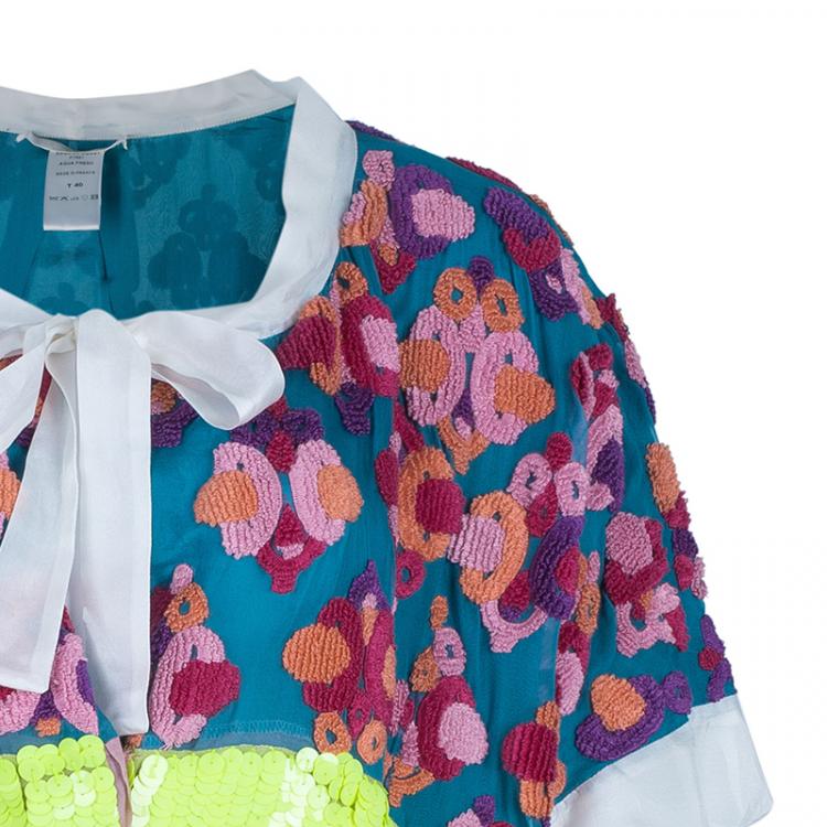 Pre Owned Chloe Sequin Crochet Embellished Reversible Bolero M