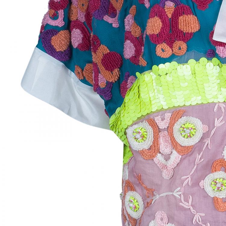 Pre Owned Chloe Sequin Crochet Embellished Reversible Bolero M