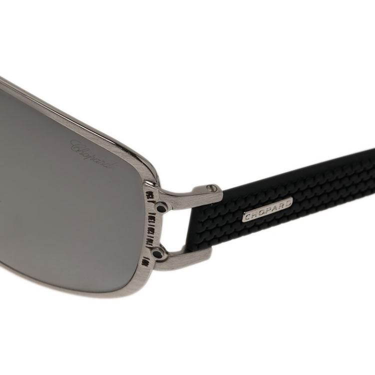 Pre Owned Chopard Silver and Black SCH905 Sunglasses
