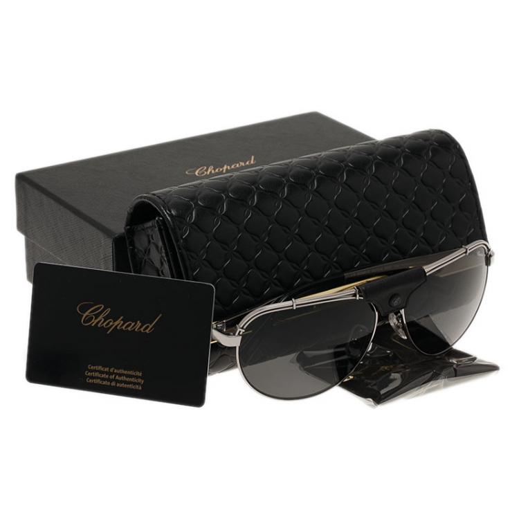 Pre Owned Chopard Grey and Black SCHA12M Aviators