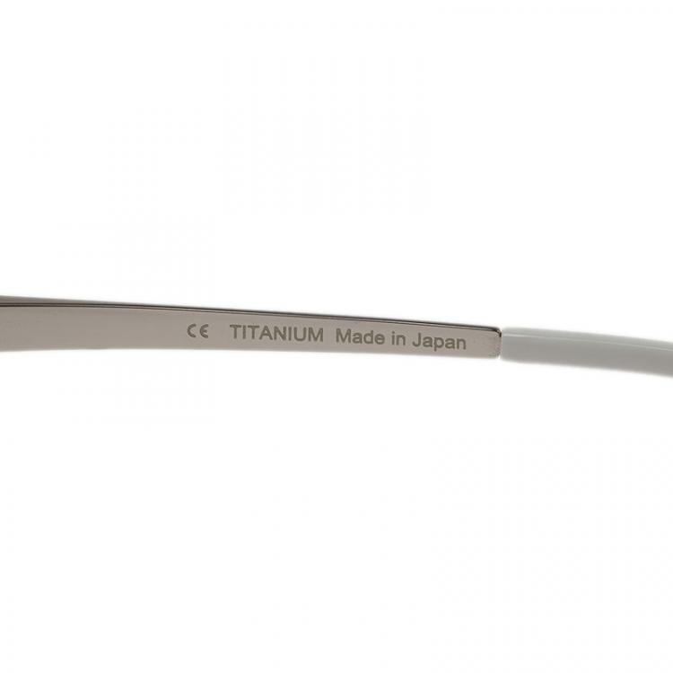 Pre Owned Chopard Silver and White SCHA02 Aviators