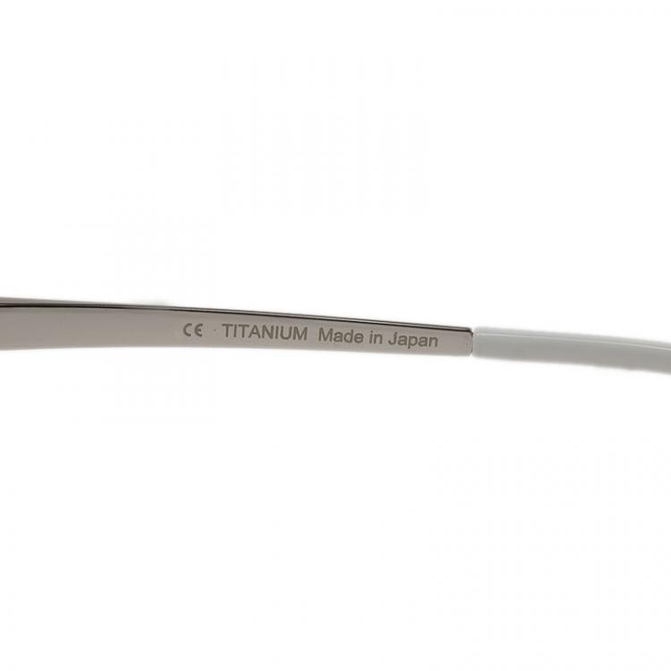 Pre Owned Chopard Silver and White SCHA12 Aviators