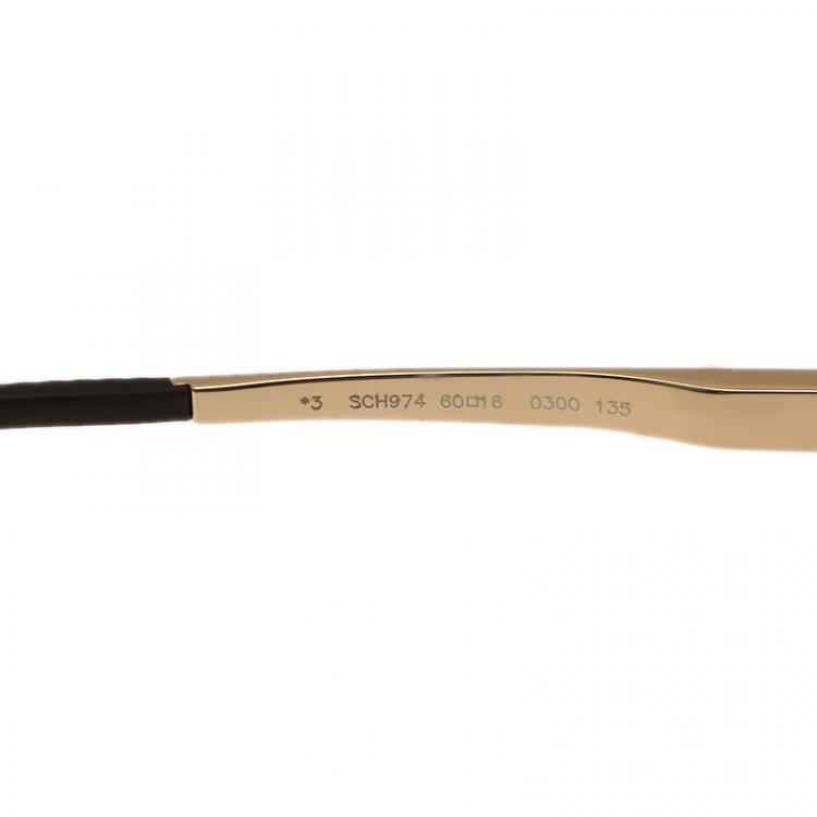 Pre Owned Chopard Brown and Gold SCH974 Aviators