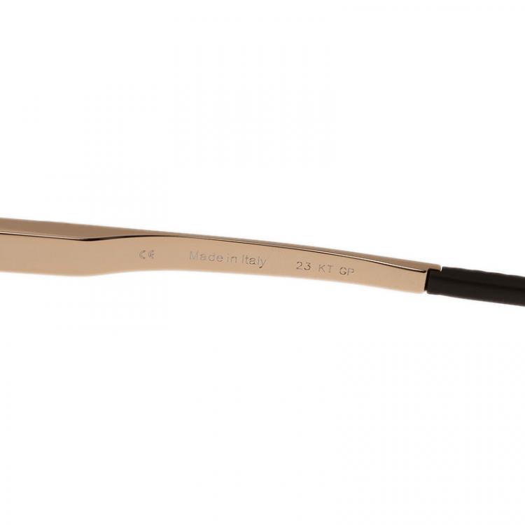Pre Owned Chopard Brown and Gold SCH974 Aviators