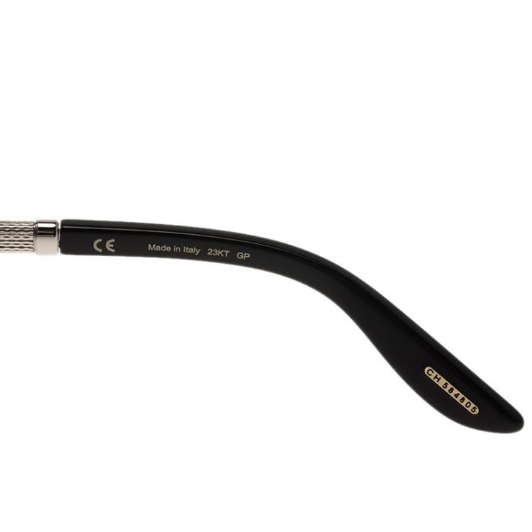 Pre Owned Chopard Silver SCH 763 Monogram Lenses Unisex Aviators