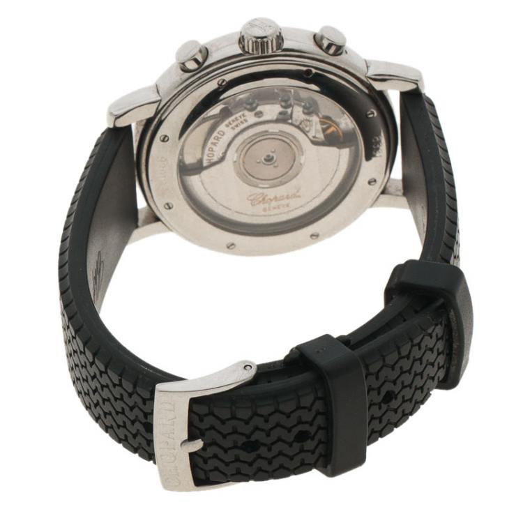 Pre Owned Chopard Silver Stainless Steel Mille Miglia 8331 Chronograph Men's Wristwatch 39MM