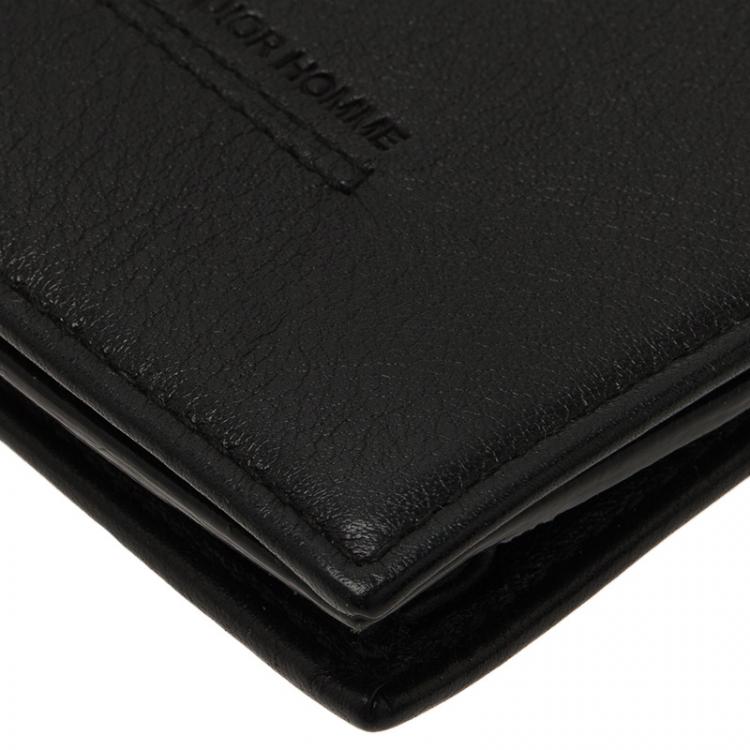 Pre Owned Dior Homme Black Leather Long Wallet