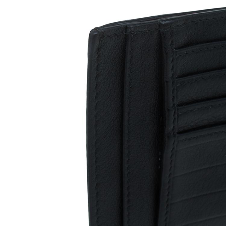 Pre Owned Dior Homme Two Tone Leather Card Holder
