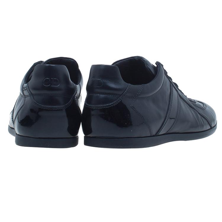 Pre Owned Dior Homme Black Leather Sneakers Size 42