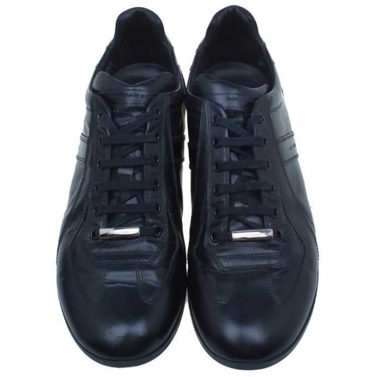 Pre Owned Dior Homme Black Leather Sneakers Size 42