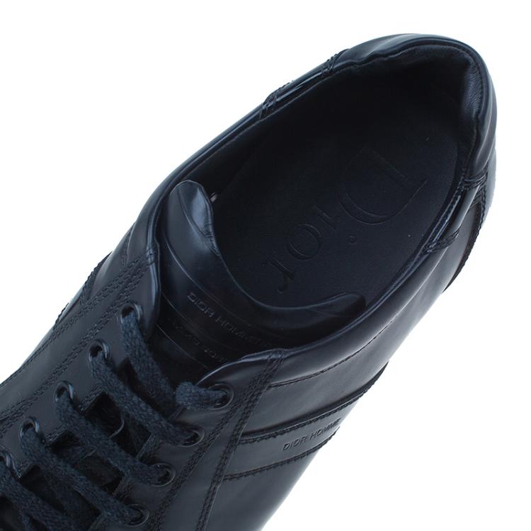Pre Owned Dior Homme Black Leather Sneakers Size 42