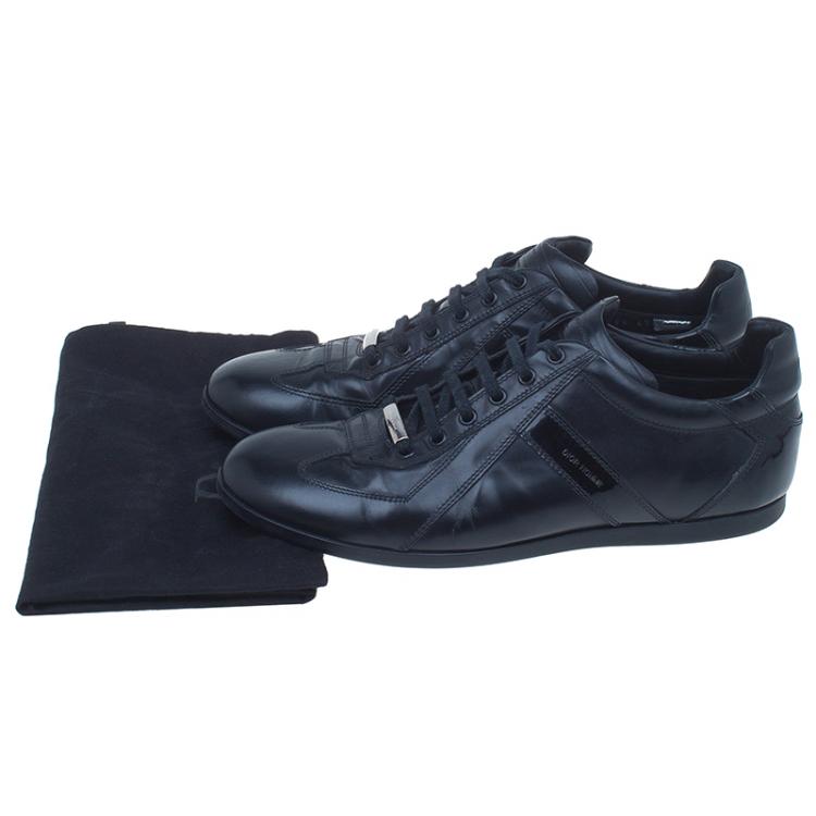 Pre Owned Dior Homme Black Leather Sneakers Size 42