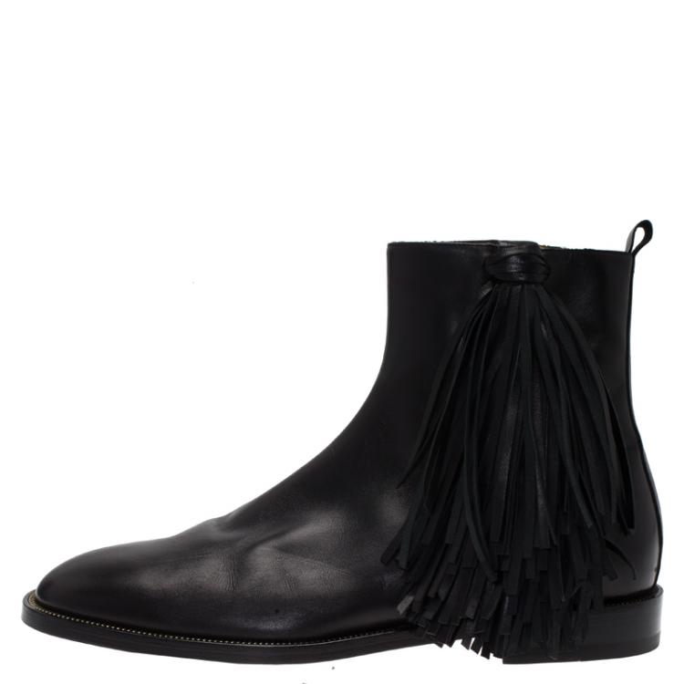 fringe louboutin boots