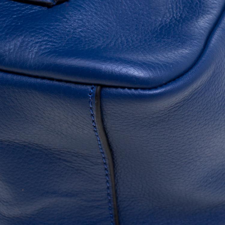 Pre Owned Coach Midnight Blue Leather New Varsity Charles Backpack