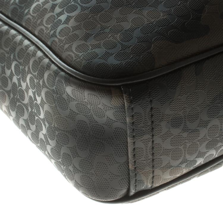 Pre Owned Coach Camouflage PVC Heritage Crossbody Bag