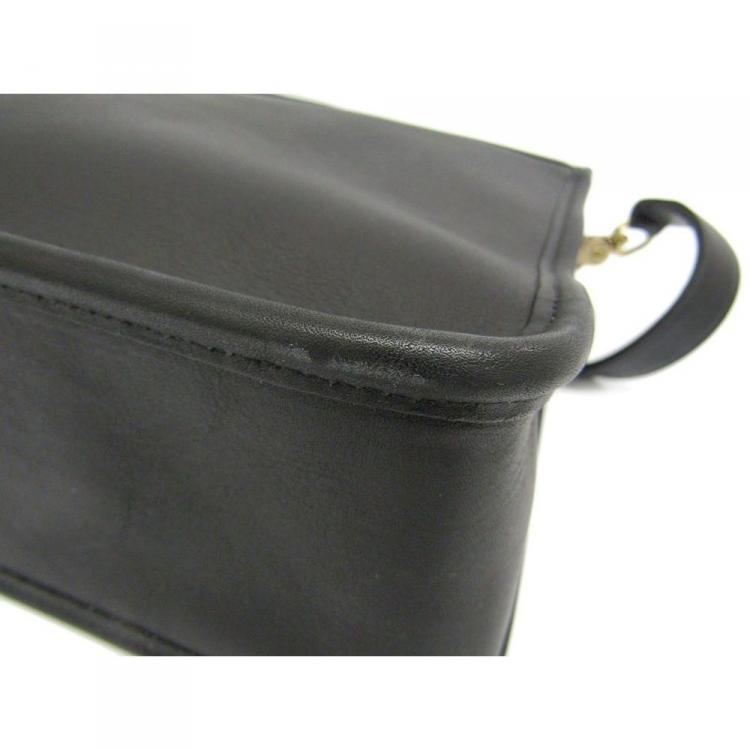 Pre Owned Coach Black Leather Business Briefcase