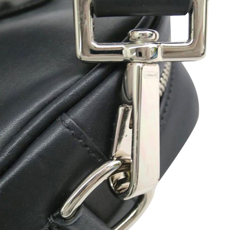 Pre Owned Coach Black Leather Single Zip Top Briefcase