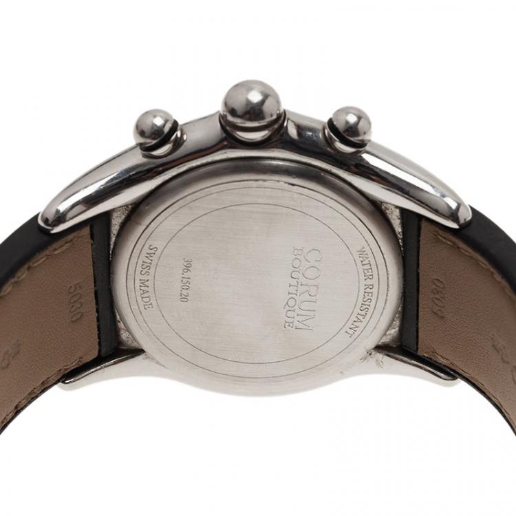 Pre Owned Corum Black Stainless Steel Boutique Bubble Men's Wristwatch 44MM