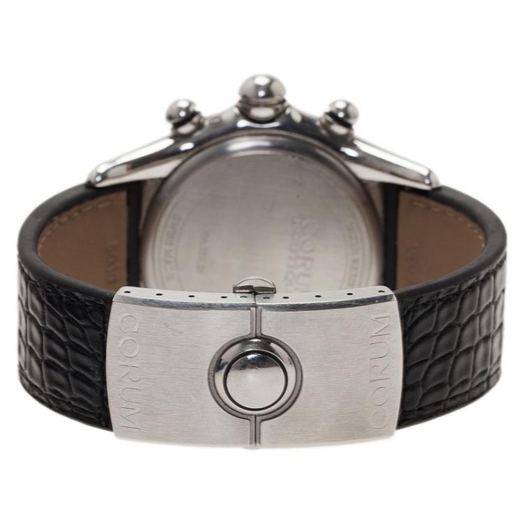 Pre Owned Corum Black Stainless Steel Boutique Bubble Men's Wristwatch 44MM