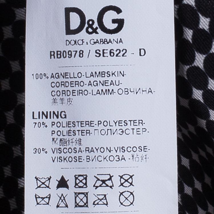Pre Owned D&G Men's Black Leather Jacket M