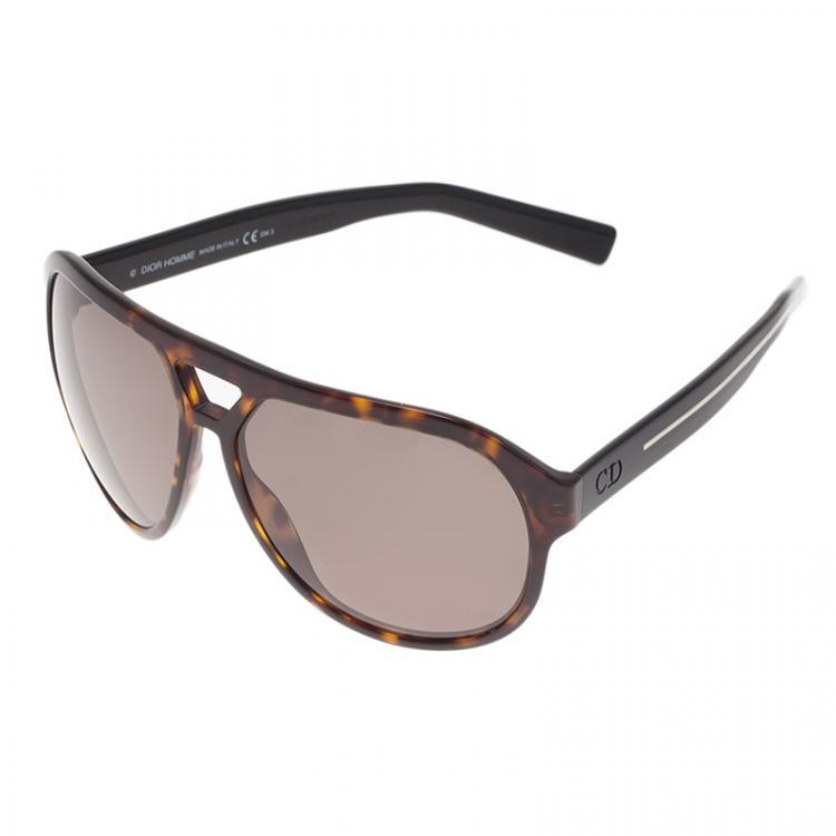 Pre Owned Dior Homme Tortoise Black Tie Aviators
