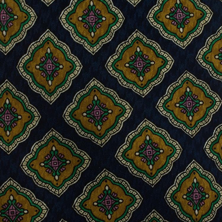 Pre Owned Dior Blue Print Silk Tie