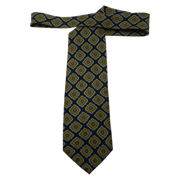 Pre Owned Dior Blue Print Silk Tie