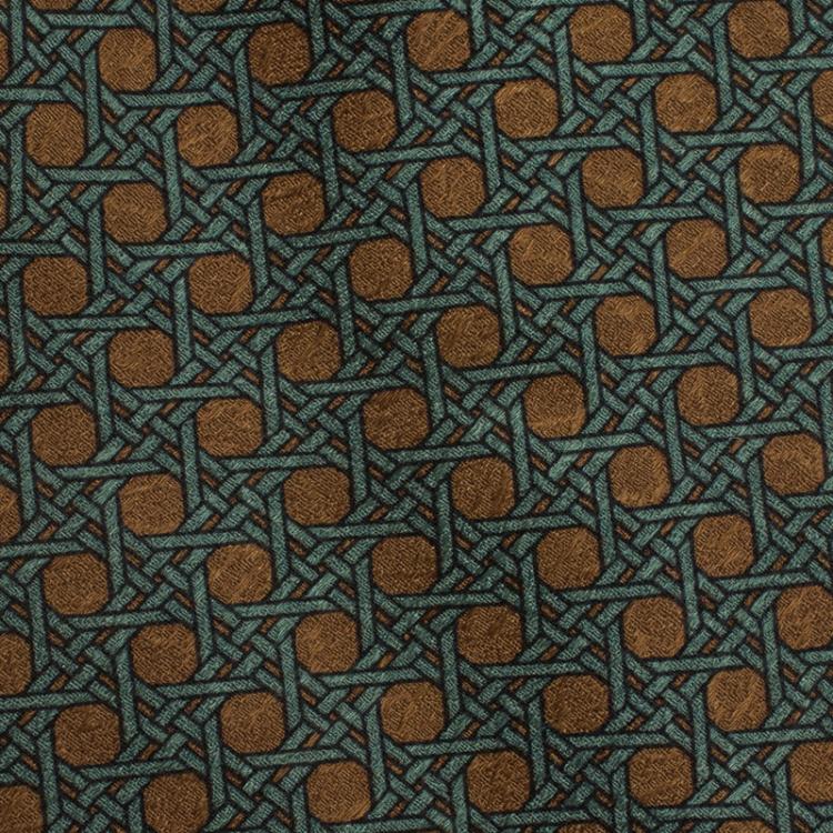 Pre Owned Dior Green and Brown Printed Silk Tie