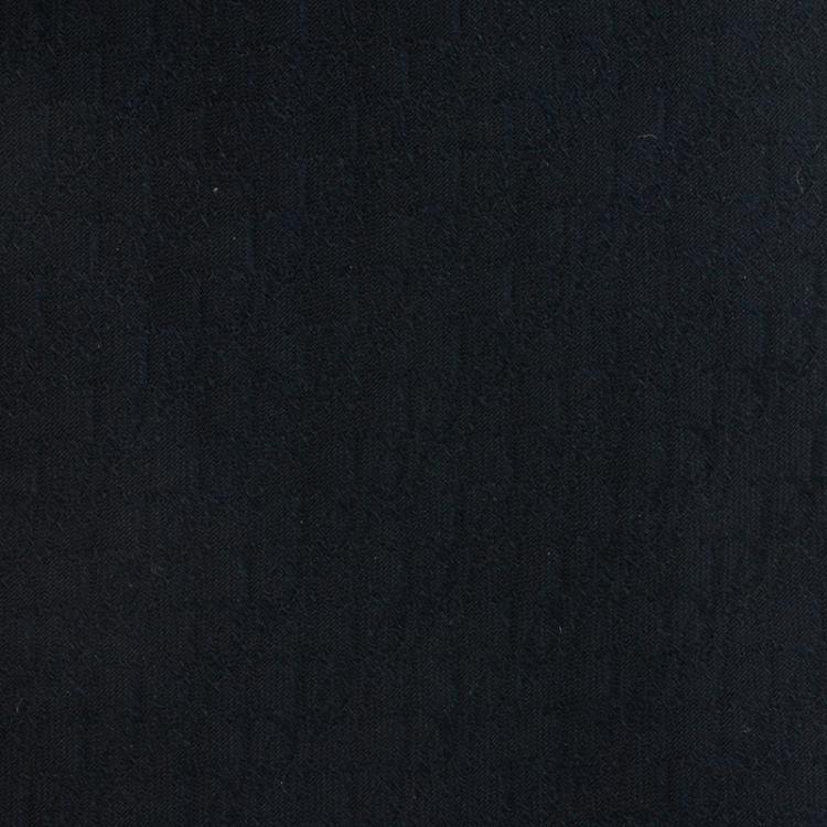 Pre Owned Dior Navy Blue Logo Silk Tie