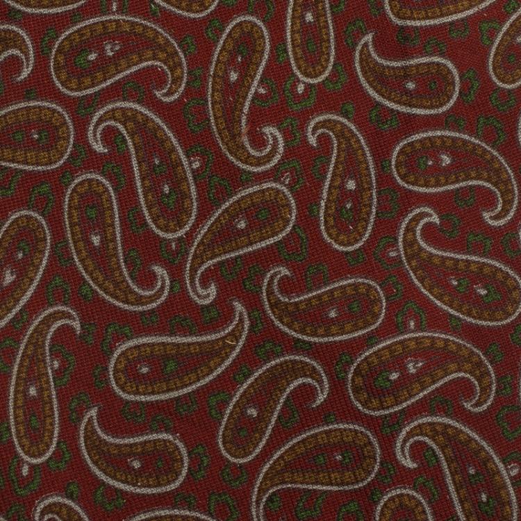 Pre Owned Dior Brown and Green Printed Silk Tie