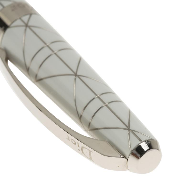 Pre Owned Dior White Classic Ballpoint Pen
