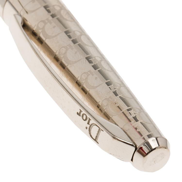 Pre Owned Dior Silver Classic Ballpoint Pen