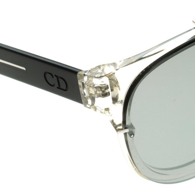 Pre Owned Dior Homme Blacktie 143S Reflective Aviator Sunglasses