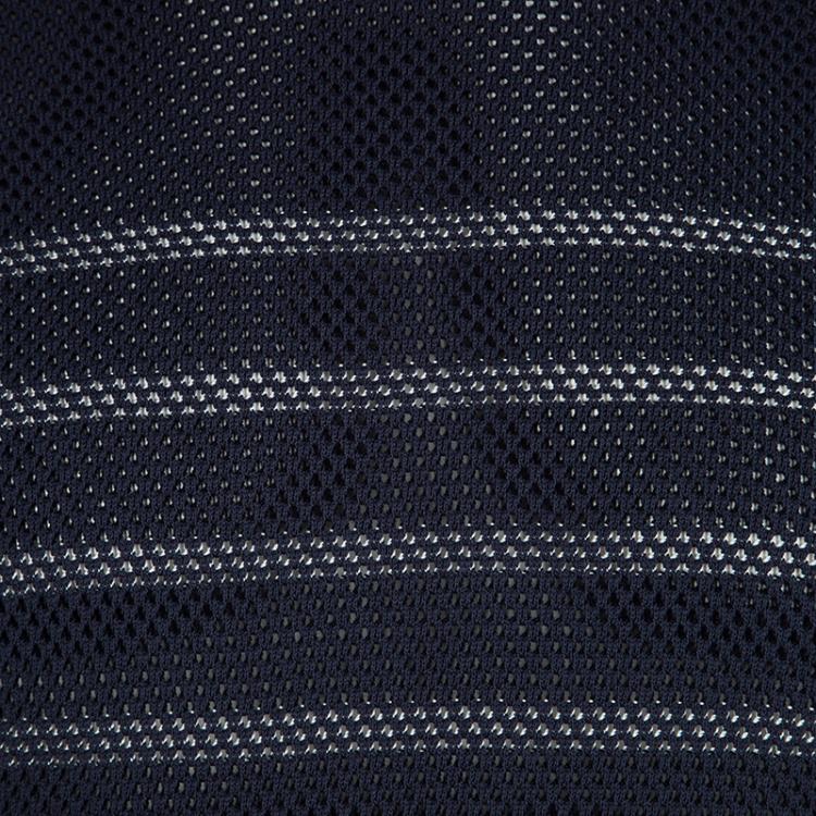 Pre Owned Dior Navy Blue Striped Perforated Knit Sweater L