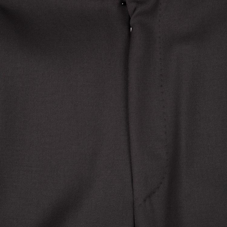 Pre Owned Dior Dark Brown Wool Tailored Trousers 4XL